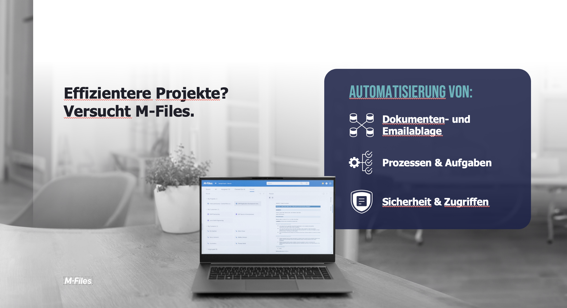 Effizientere Projeke? Versucht M-Files.